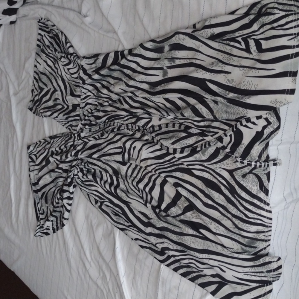 Mini zebra print dress